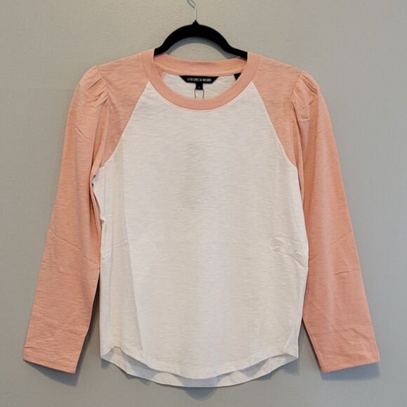 Veronica Beard Jeans Mason Baseball Tee Rosebloom 3/4 Sleeve women size medium - Picture 1 of 12